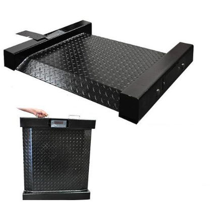خروجی RS232 مقیاس کف دیجیتال 3000 کیلوگرم 5x5 با پایه های قابل تنظیم